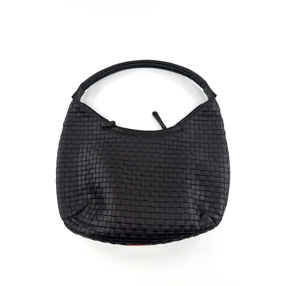 MZ Wallace Black Medium Woven Nylon Shoulder Bag - Picture 3 of 12